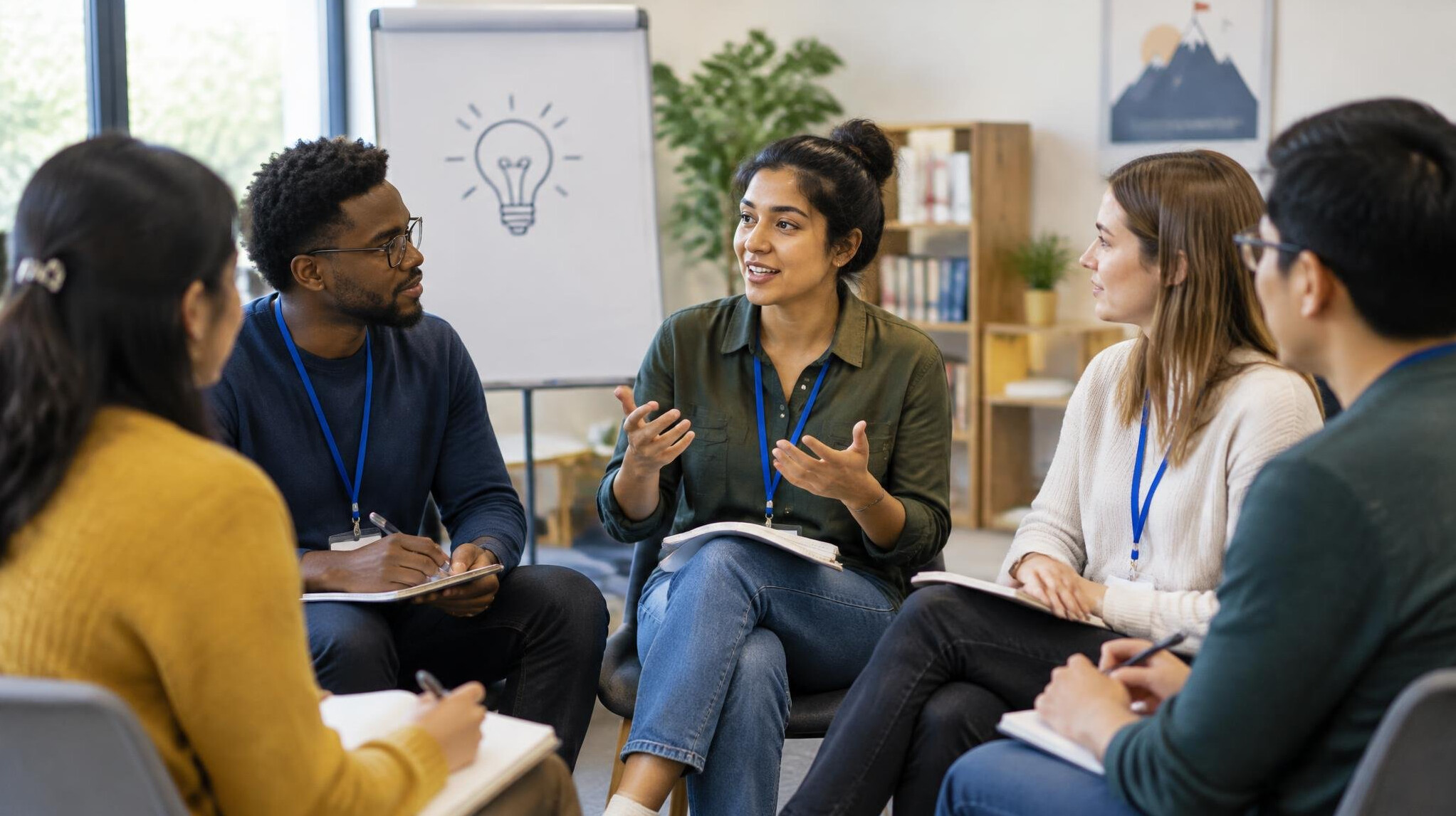 group discussion in workshop