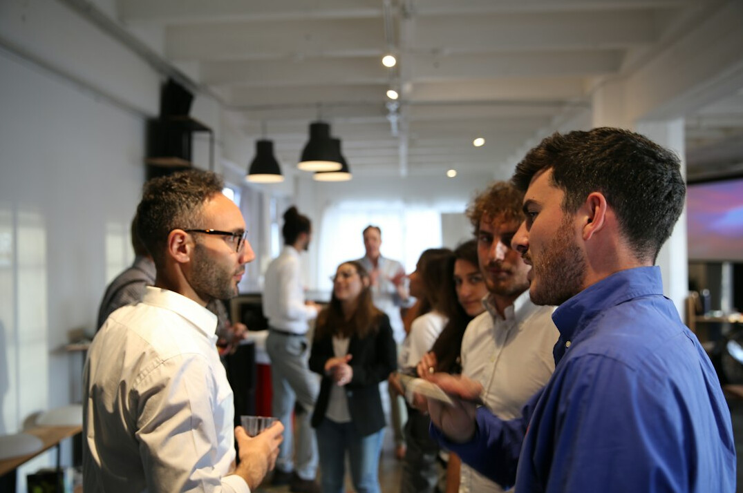 diverse professionals networking